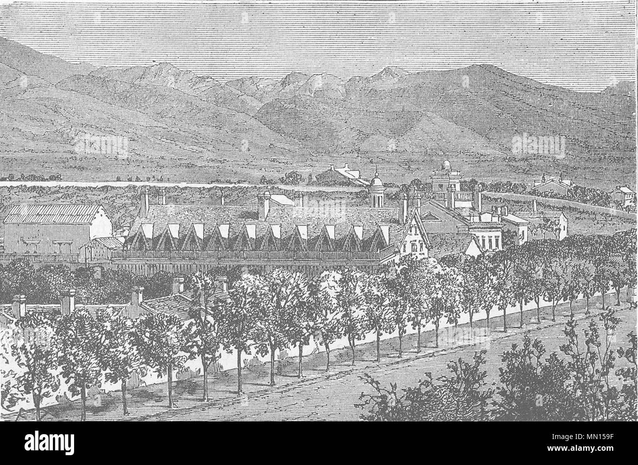 UTAH. Casa di Brigham Young, Salt Lake City c1880 antica immagine di stampa Foto Stock