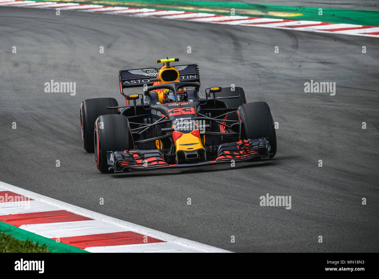 Barcellona, Spagna. 13 Maggio 2018: Max Verstappen (NED) aziona durante il GP di Spagna presso il Circuito de Barcelona - Catalunya con la sua Red Bull RB14 Credito: Matthias Oesterle/Alamy Live News Foto Stock