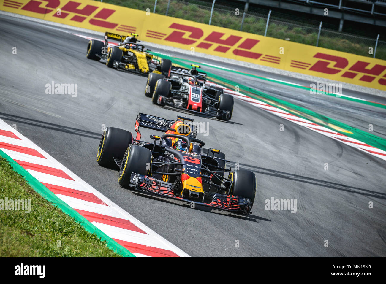 Barcellona, Spagna. 13 Maggio 2018: Kevin Magnussen (DAN) aziona durante il GP di Spagna presso il Circuito de Barcelona - Catalunya con la sua Red Bull RB14 Credito: Matthias Oesterle/Alamy Live News Foto Stock