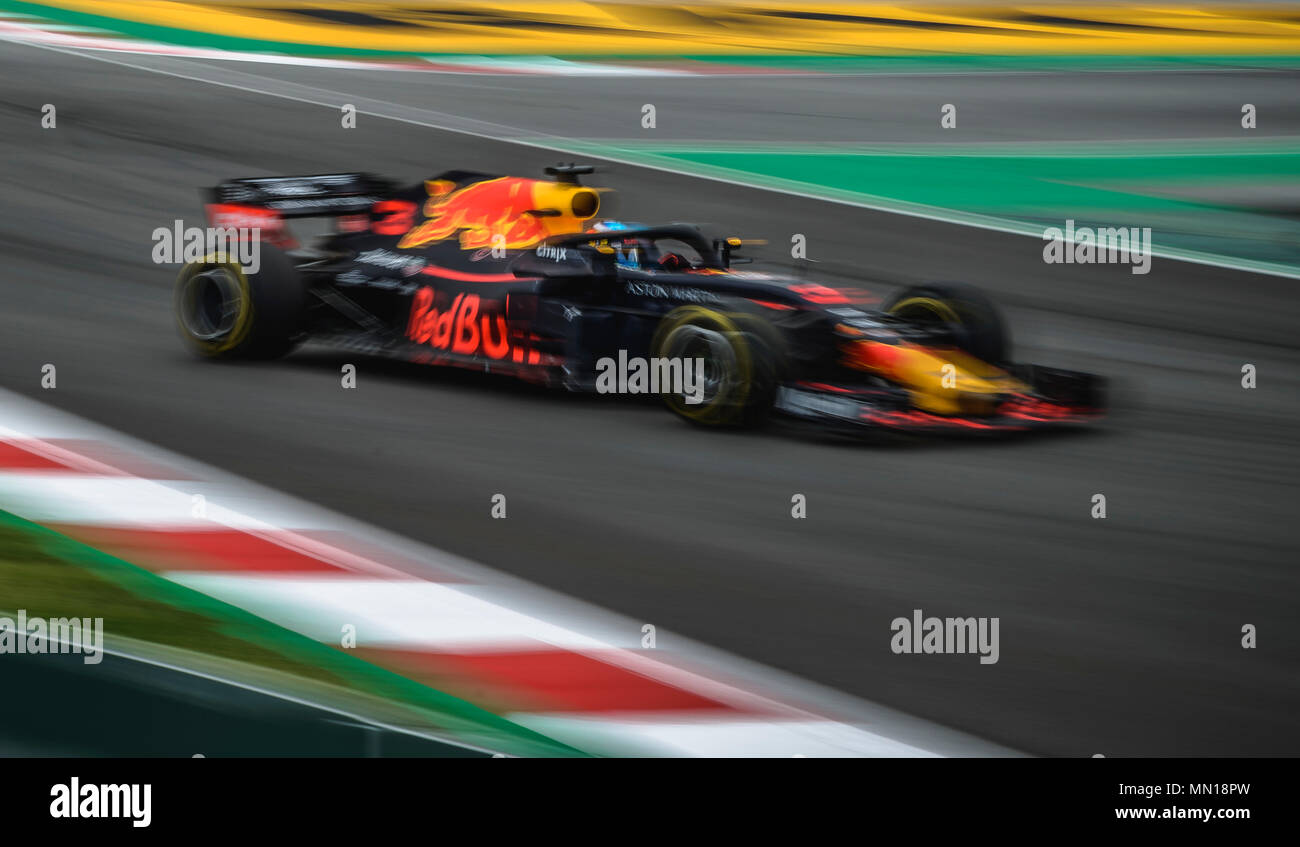 Barcellona, Spagna. 13 Maggio 2018: Kevin Magnussen (DAN) aziona durante il GP di Spagna presso il Circuito de Barcelona - Catalunya con la sua Red Bull RB14 Credito: Matthias Oesterle/Alamy Live News Foto Stock