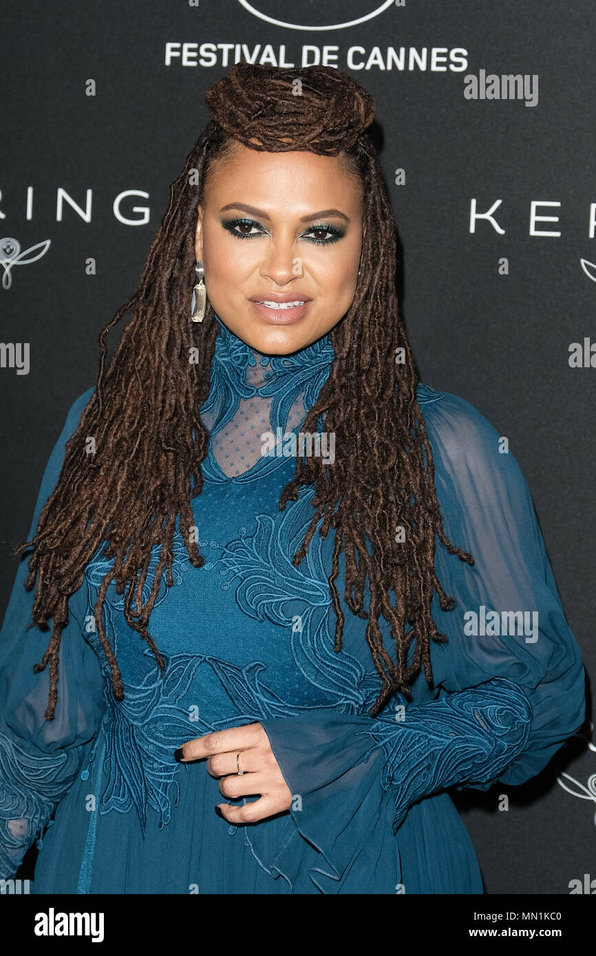 Cannes, Francia. 13 Maggio, 2018. Ava DuVernay arriva al 'Kering donne in movimento Awards' domenica 13 maggio 2018 come parte della settantunesima International Cannes Film Festival che si tiene a Place de la Castre, Cannes. Nella foto: Ava DuVernay. Foto di Julie Edwards. Credito: Julie Edwards/Alamy Live News Foto Stock