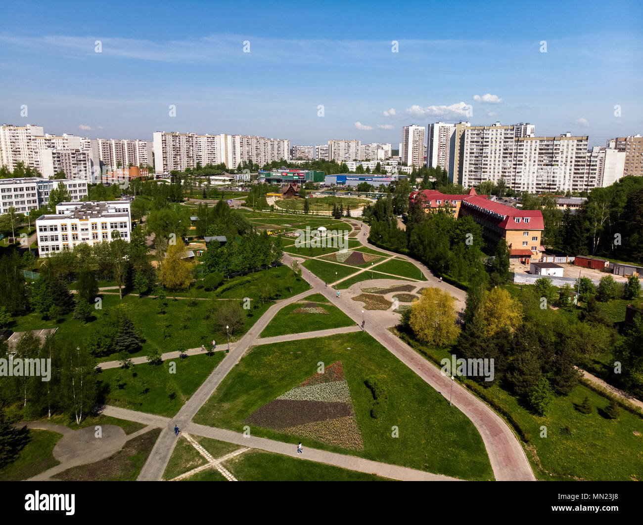Mosca, Russia - 13 Maggio .2018. Vista della città dall'alto Foto Stock