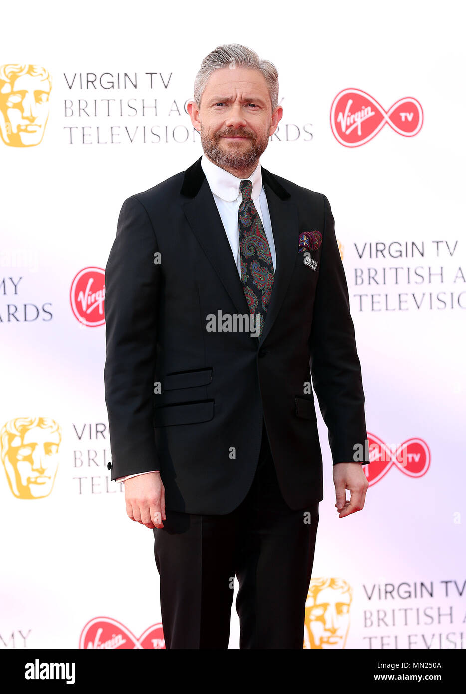 Martin Freeman frequentando la Vergine TV British Academy Awards televisione 2018 tenutasi presso la Royal Festival Hall, Southbank Centre di Londra. Stampa foto di associazione. Picture Data: domenica 13 maggio, 2018. Vedere PA storia SHOWBIZ BAFTA. Foto di credito dovrebbe leggere: Isabel Infantes/PA FILO Foto Stock