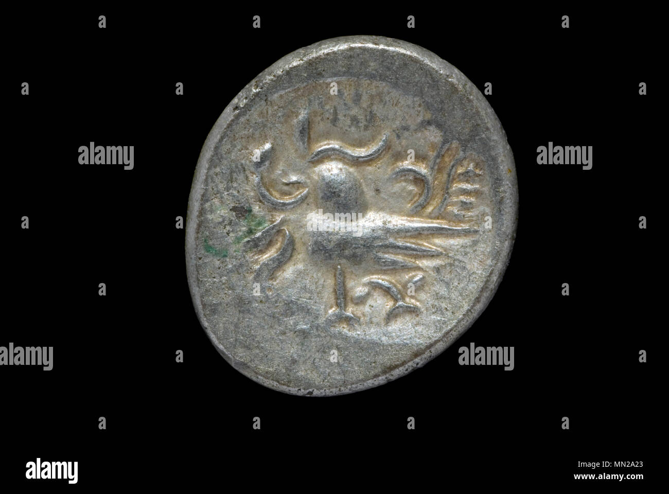Cambogiano di moneta con uccello Hamsa Foto Stock