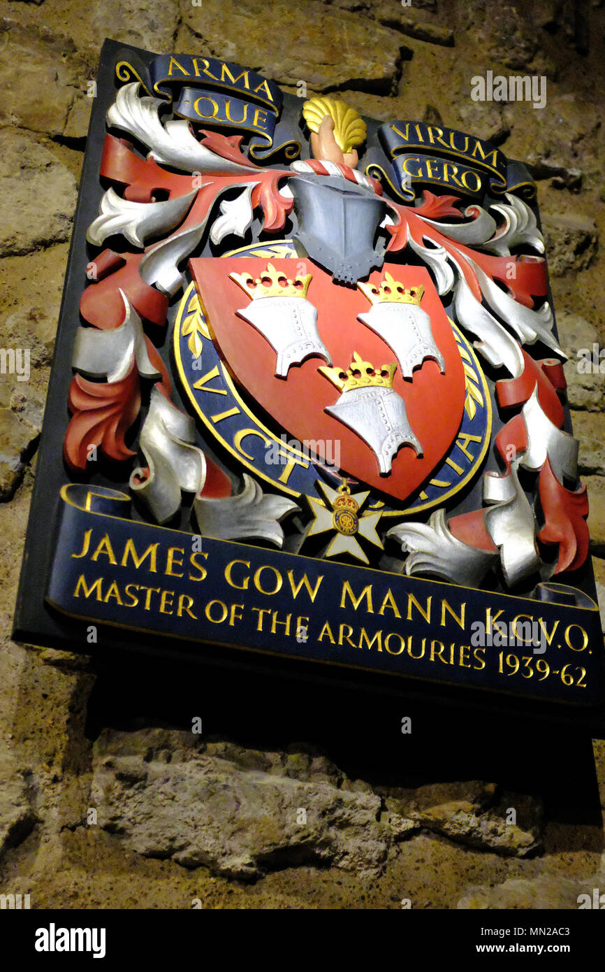 James Gow Mann KCVO padrone di Armouries 1939 -1962 - Torre di Londra Foto Stock