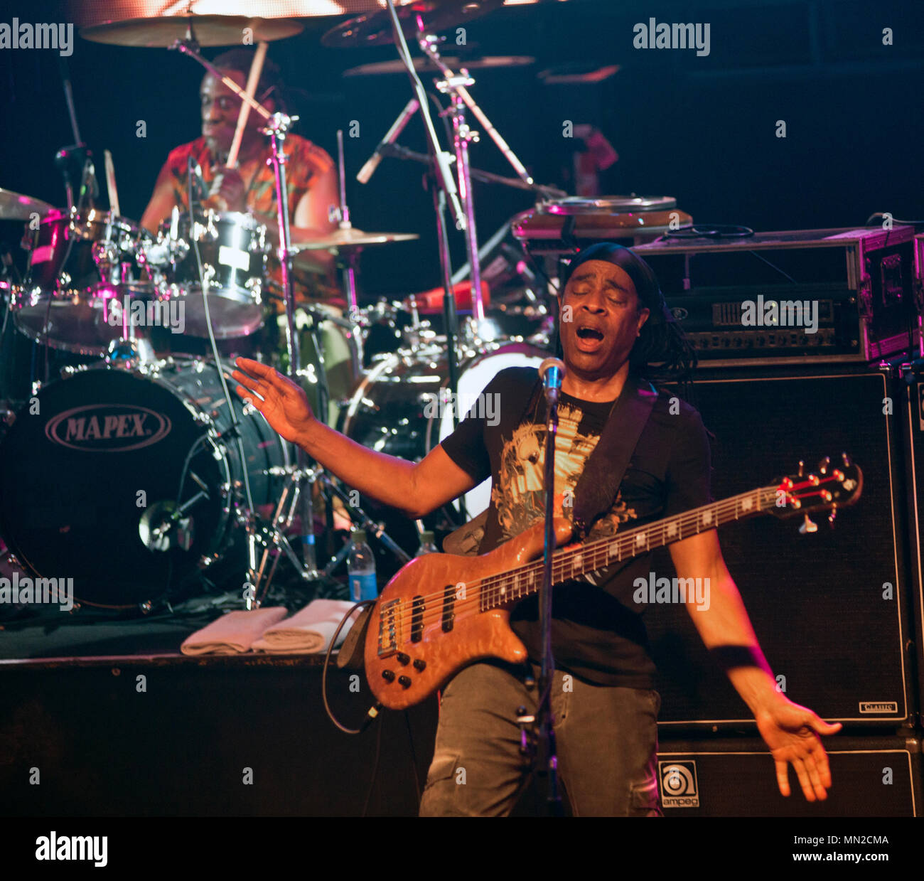 Doug Wimbish (bass) e volontà Calhoun (tamburi) da Living Colour Foto Stock