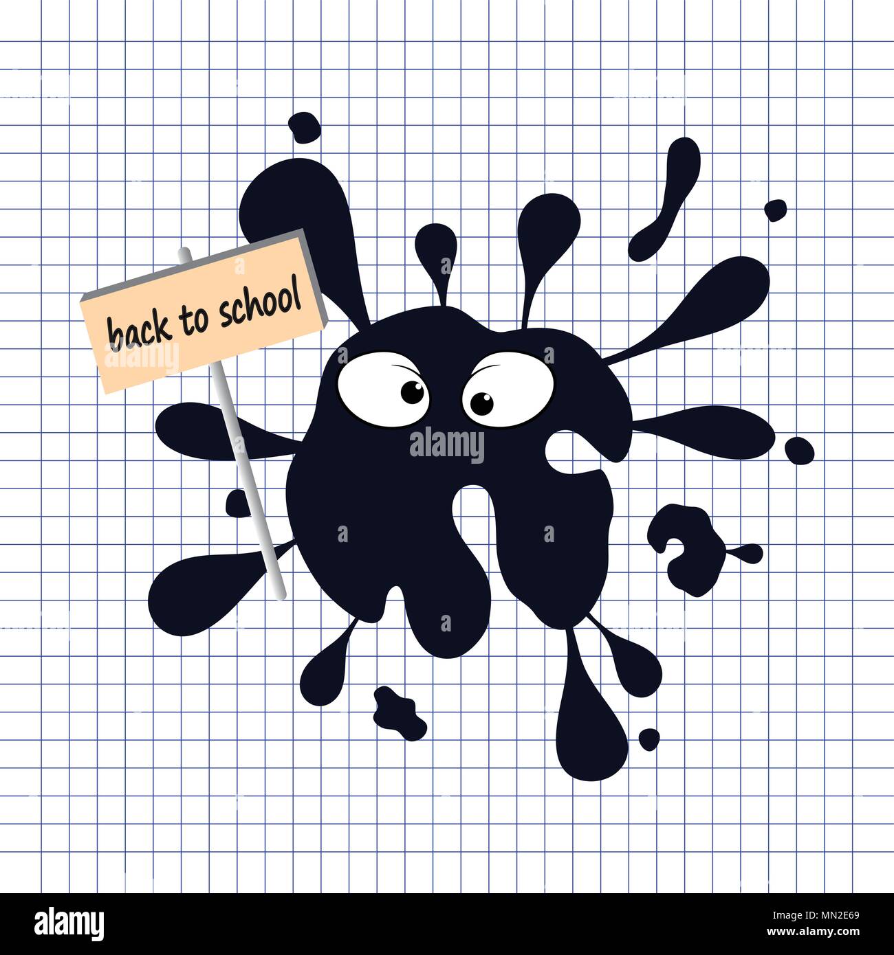 Blot su un foglio tetrad vettore Illustrazione Vettoriale