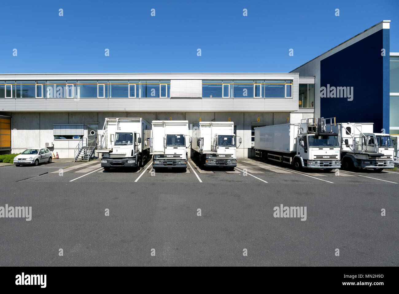 LSG Sky Chefs di Colonia / Bonn Airport. LSG Sky Chefs è una consociata di Deutsche Lufthansa AG e il più grande fornitore al mondo di catering. Foto Stock