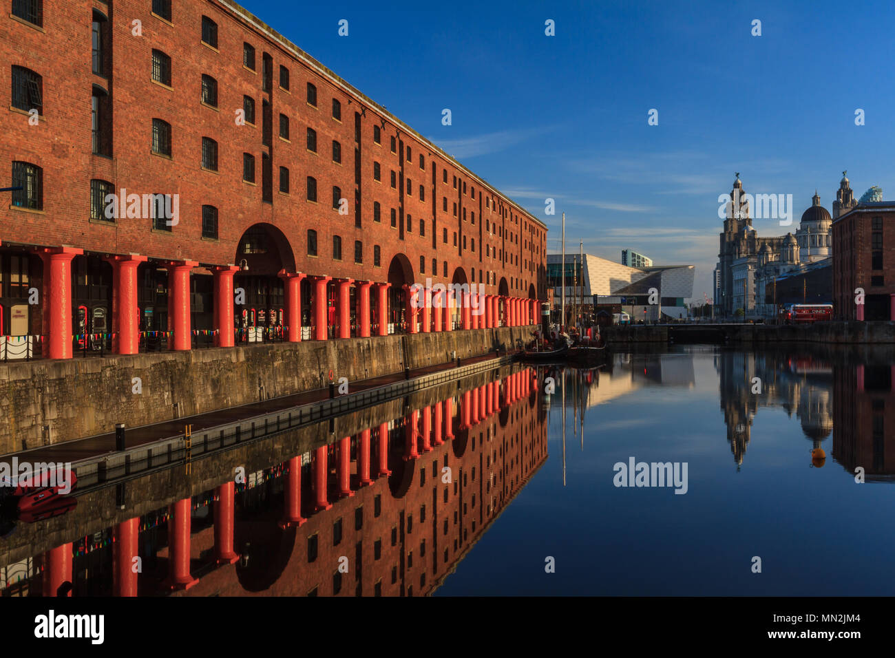 L'Albert Dock, Liverpool, in Inghilterra Foto Stock
