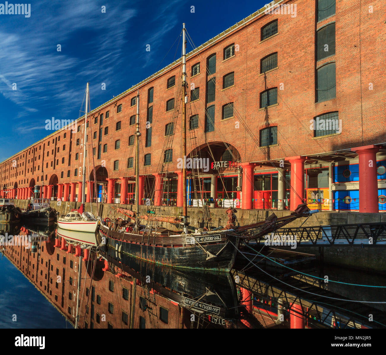 L'Albert Dock, Liverpool, in Inghilterra Foto Stock