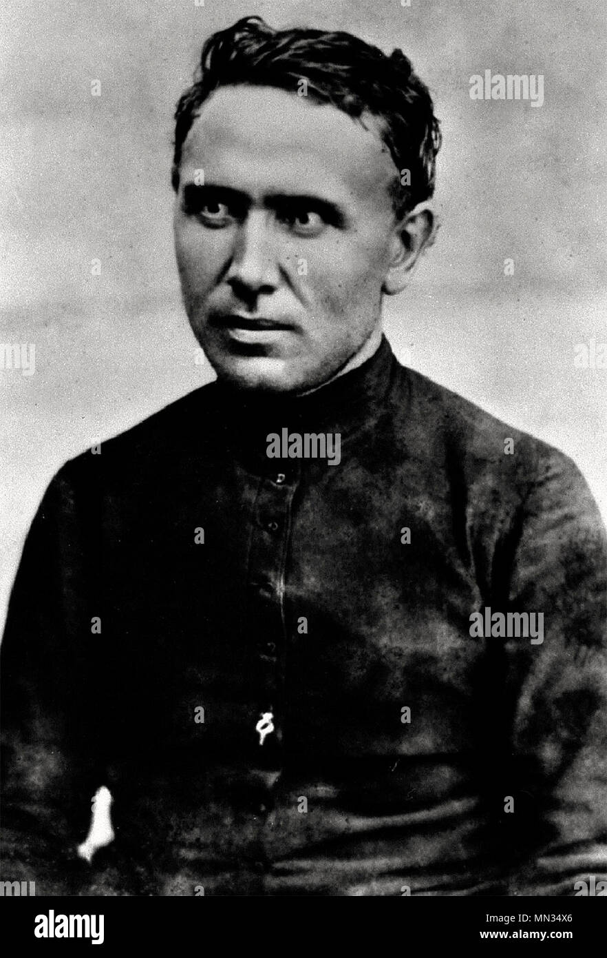Padre Damien nel 1873, l'anno è andato a Molokai. Foto Stock