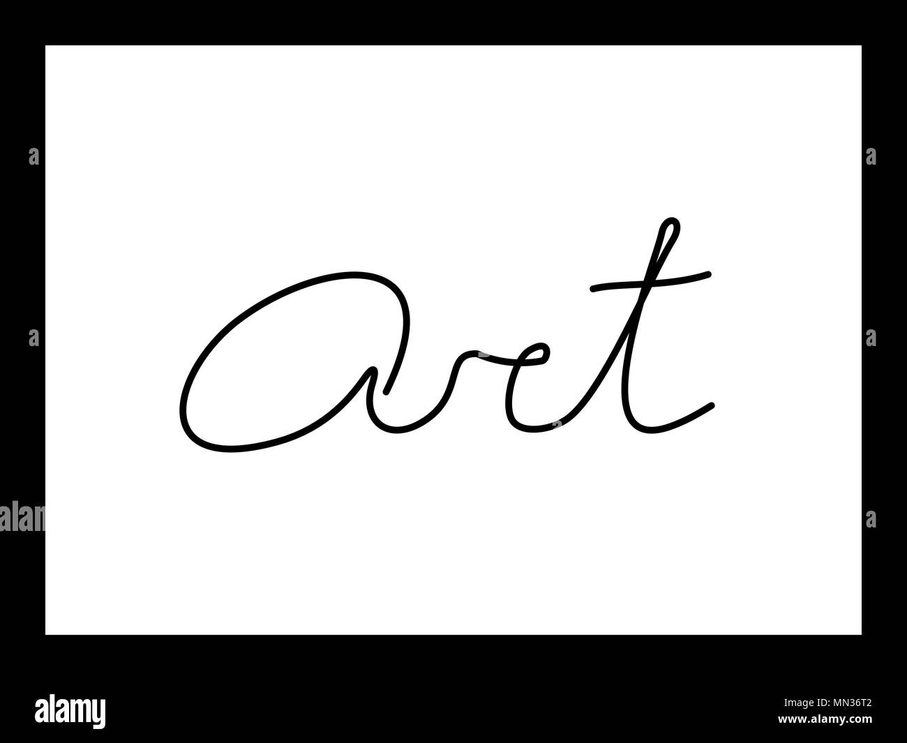 Stilizzati per font manoscritta arte parola per il logo aziendale o come voce separata Illustrazione Vettoriale