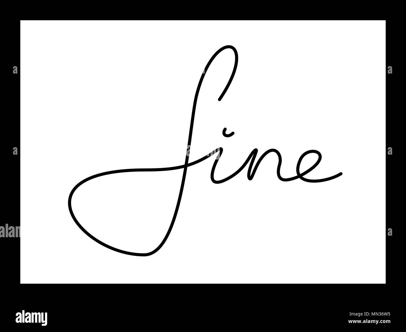 Stilizzati per font manoscritta parola ammenda per il logo aziendale o come voce separata Illustrazione Vettoriale