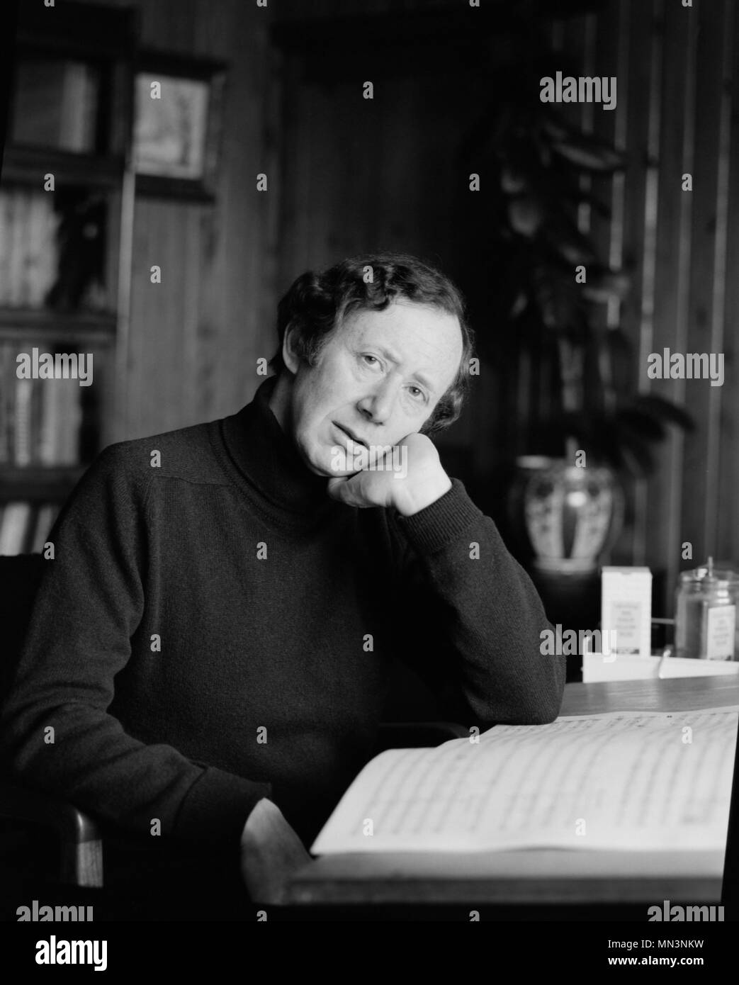 Compositore inglese Malcolm Lipkin. Immagini possibili prese negli anni settanta Foto Stock