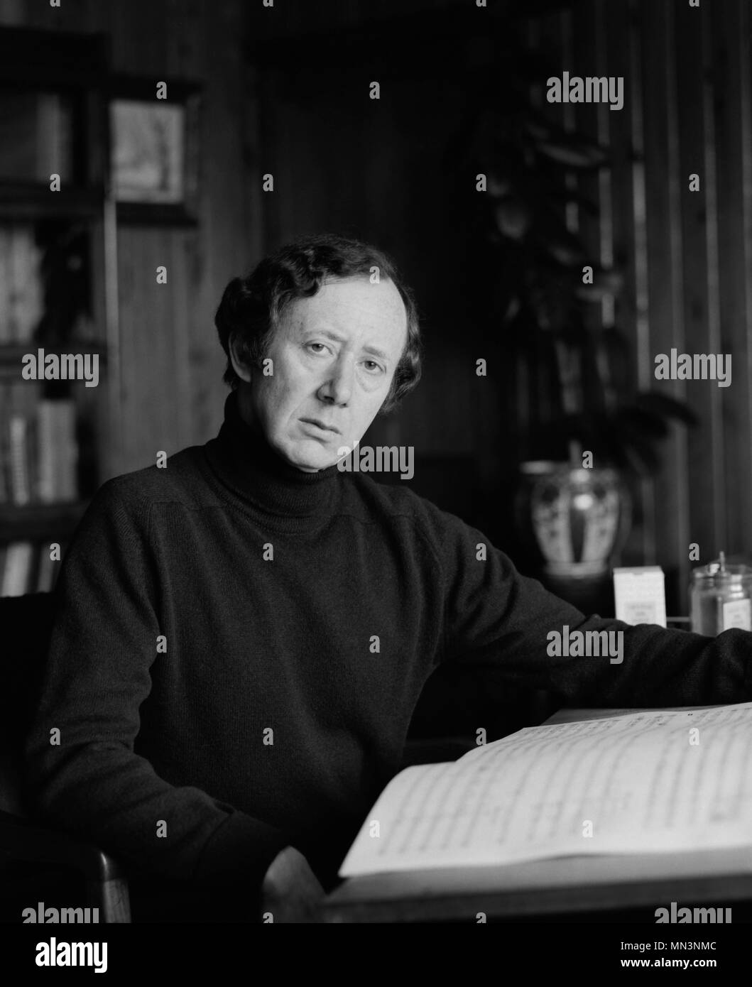 Compositore inglese Malcolm Lipkin. Immagini possibili prese negli anni settanta Foto Stock