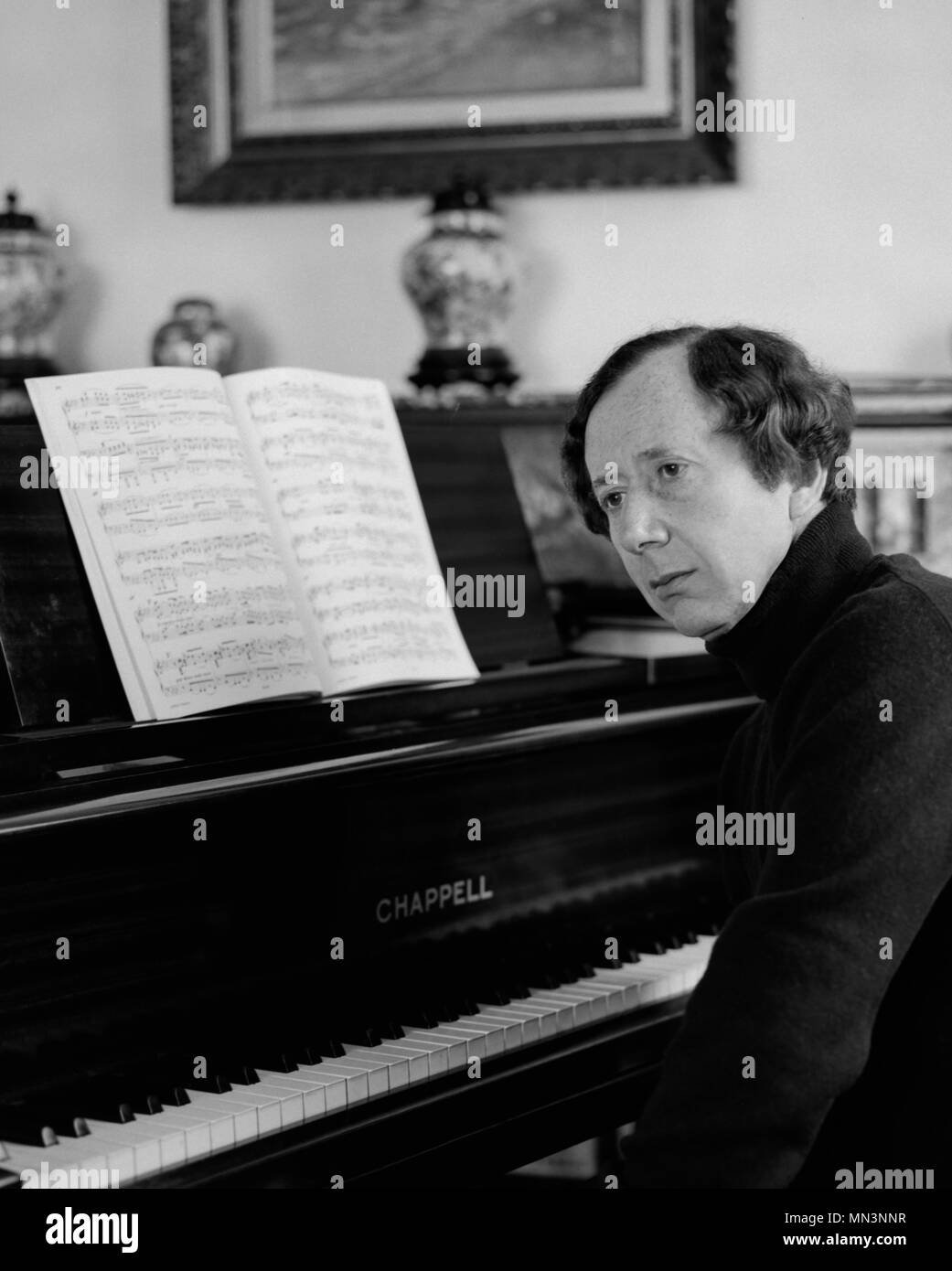 Compositore inglese Malcolm Lipkin. Immagini possibili prese negli anni settanta Foto Stock