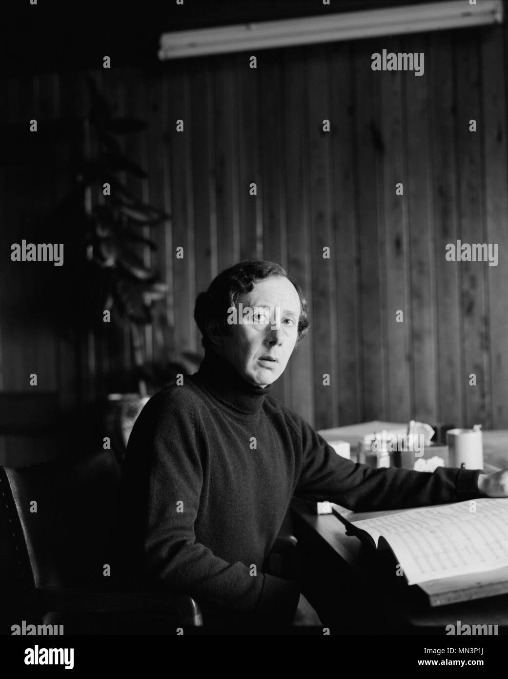 Compositore inglese Malcolm Lipkin. Immagini possibili prese negli anni settanta Foto Stock