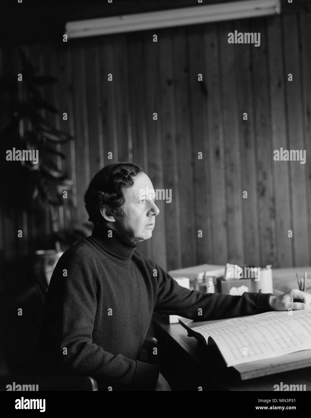 Compositore inglese Malcolm Lipkin. Immagini possibili prese negli anni settanta Foto Stock