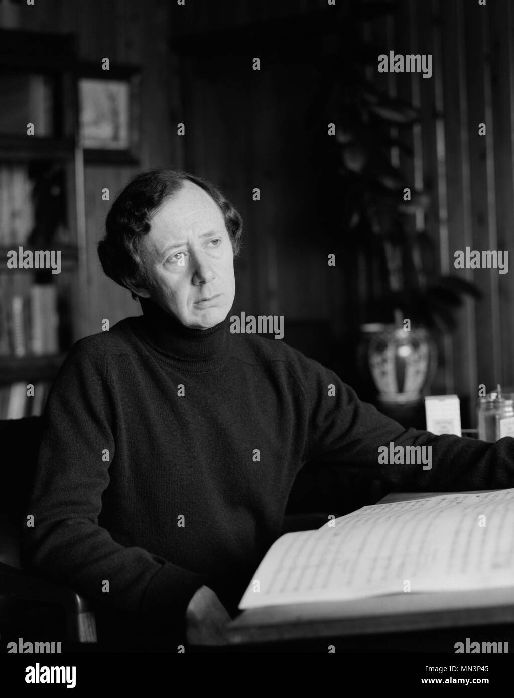 Compositore inglese Malcolm Lipkin. Immagini possibili prese negli anni settanta Foto Stock