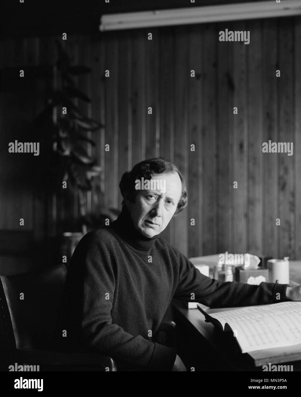 Compositore inglese Malcolm Lipkin. Immagini possibili prese negli anni settanta Foto Stock