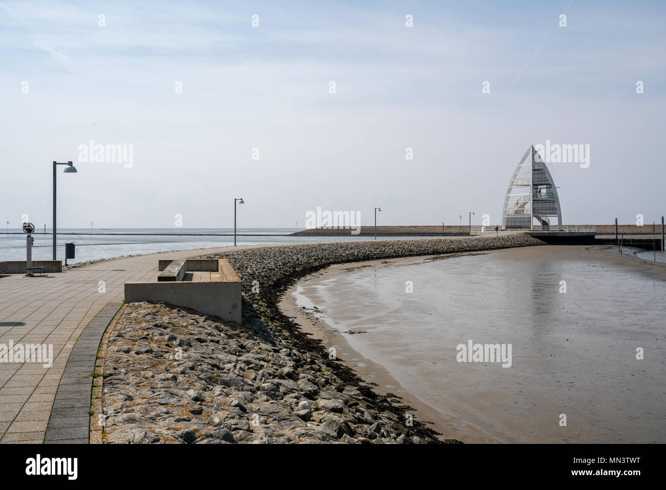 Isola di Juist Germania. Insel Juist - Wattenmeer der Nordsee. Foto Stock