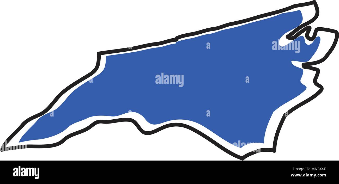 Mappa politica della carolina del nord Immagini Vettoriali Stock Alamy