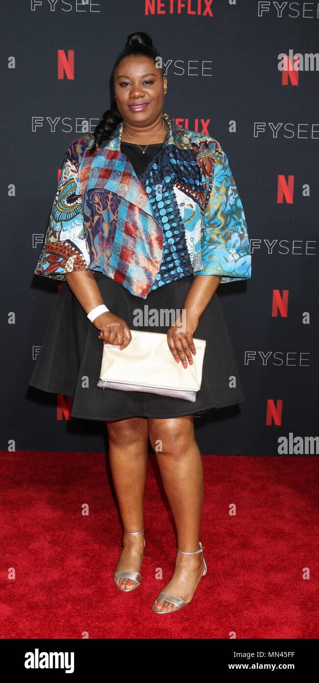 Los Angeles, CA, Stati Uniti d'America. Il 6 maggio, 2018. Adrienne C. Moore presso gli arrivi per Netflix #FYSEE Inizio evento - Parte 2, Raleigh Studios di Los Angeles, CA Maggio 6, 2018. Credito: Priscilla concedere/Everett raccolta/Alamy Live News Foto Stock