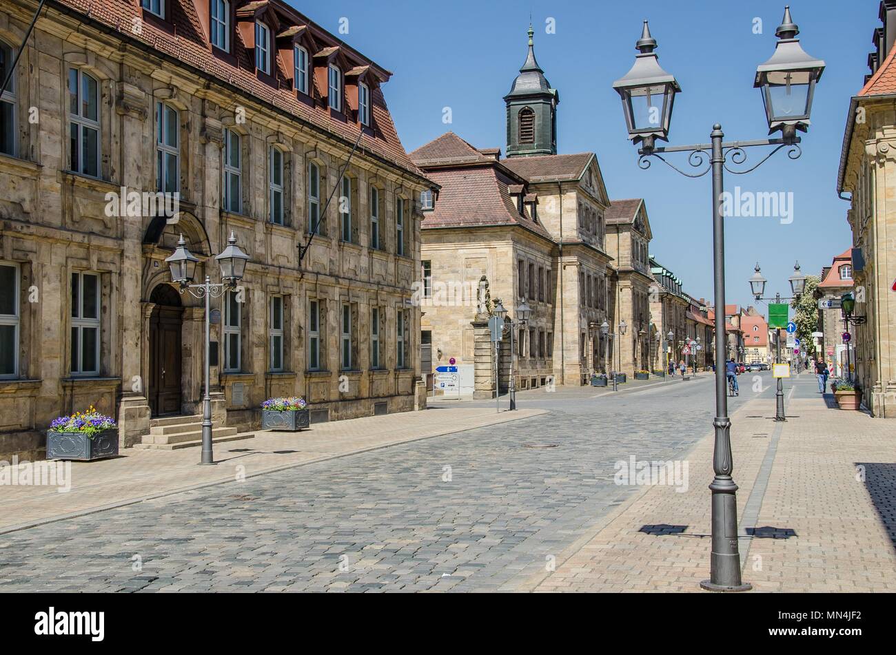 Bayreuth è una città che ha storicamente cresciuto come un Margravial Residence ed è nel frattempo famosa in tutto il mondo a causa del Festival di Richard Wagner. Foto Stock