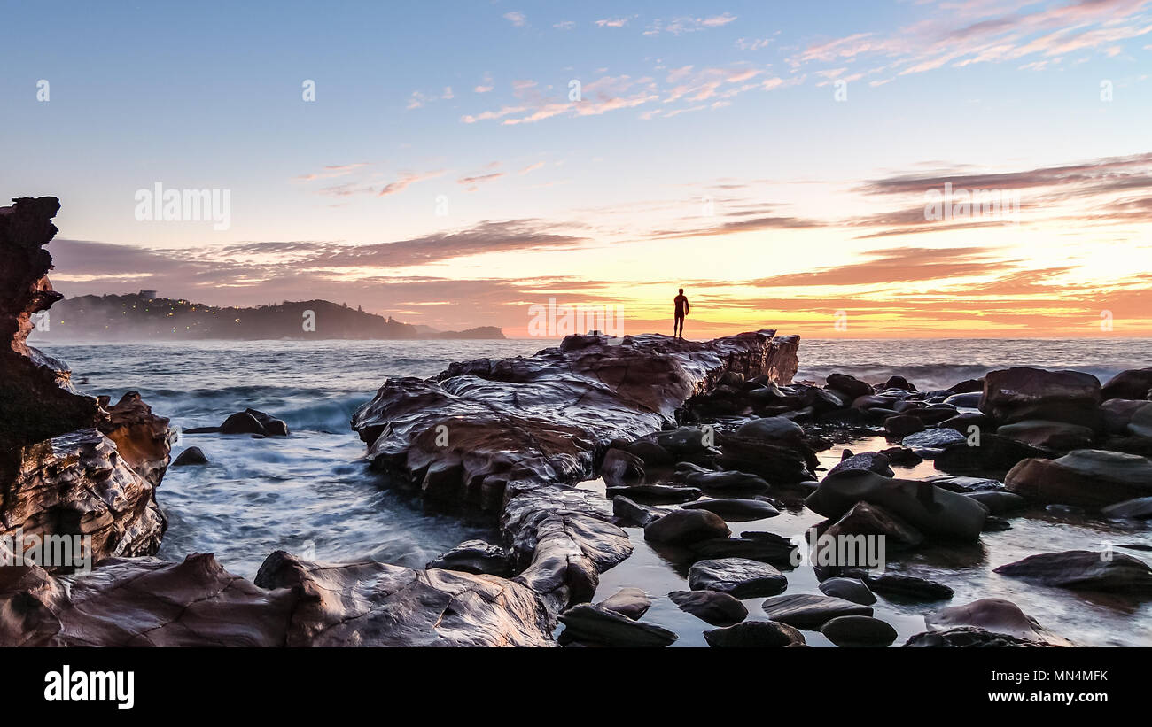 Prese ad Avoca Beach, Central Coast, NSW, Australia Foto Stock