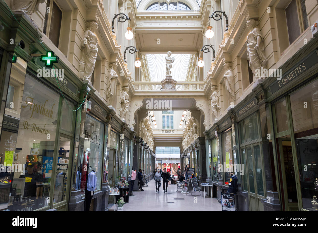 Passaggio du Nord, galleria shopping a Bruxelles, in Belgio Foto Stock