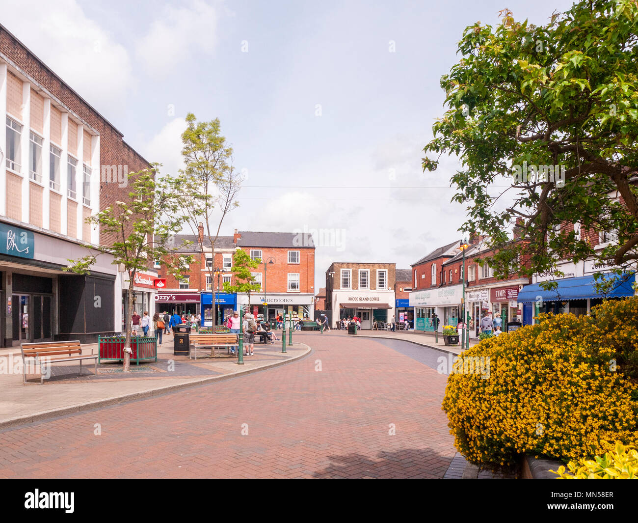 Centro città a Crewe Cheshire Regno Unito Foto Stock