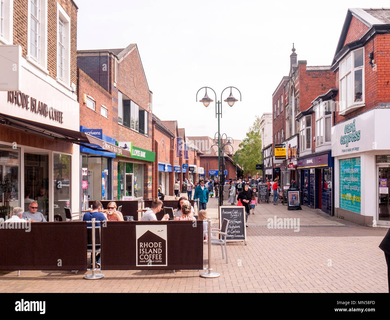 Centro città a Crewe Cheshire Regno Unito Foto Stock