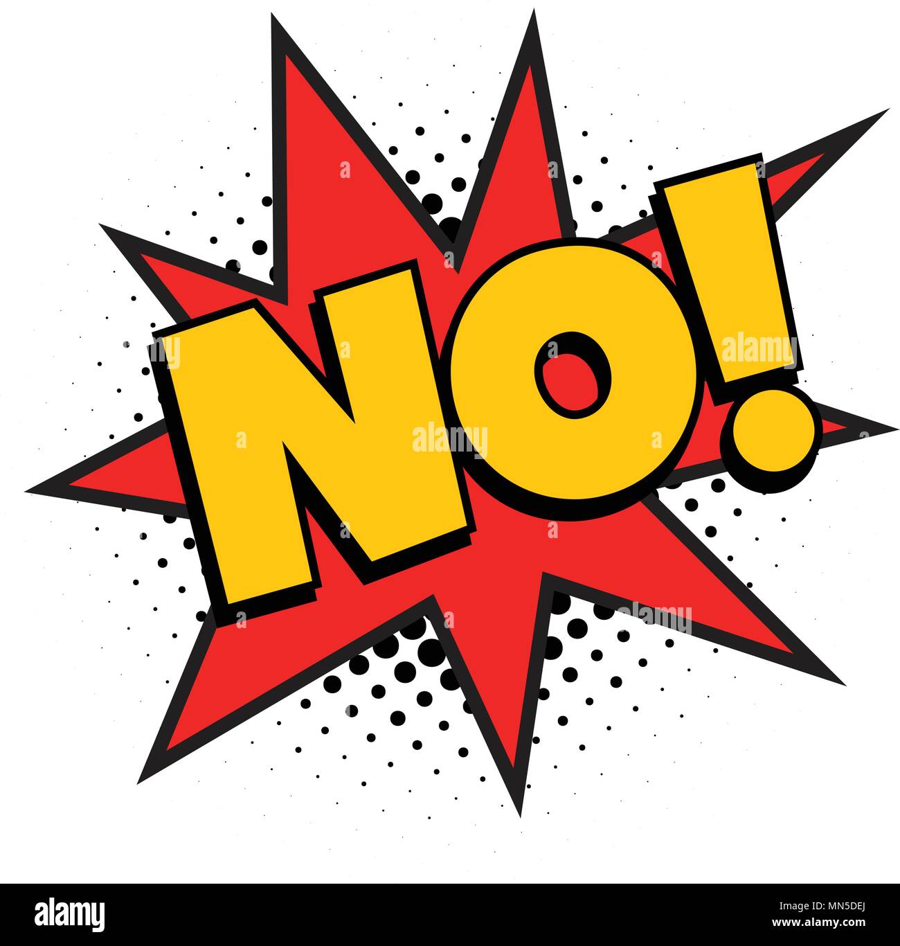 No Pop art retrò illustrazione vettoriale vintage kitsch disegno Illustrazione Vettoriale