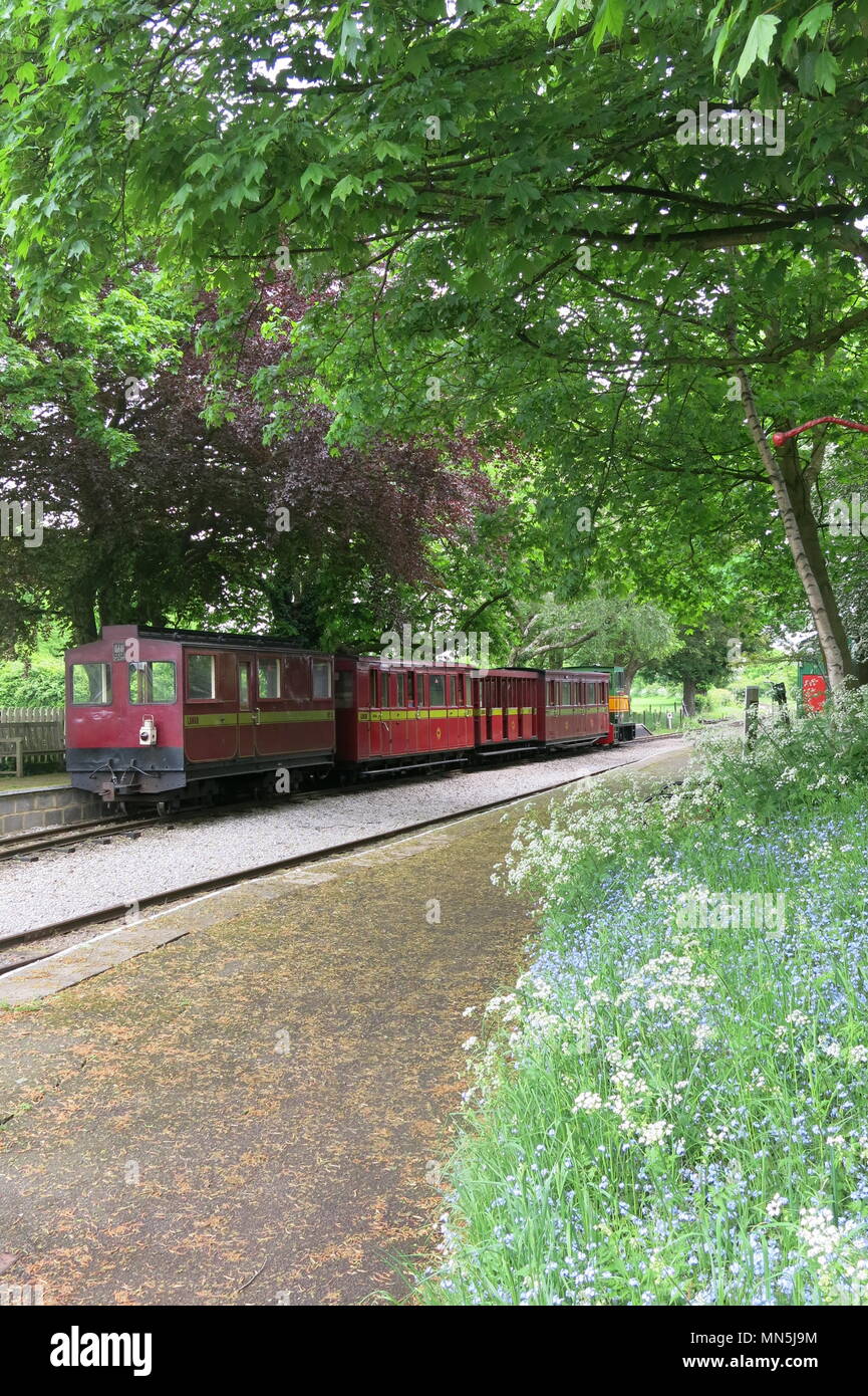 Beaudesert era il nome di un motore diesel che tirato i carrelli a Leighton Buzzard linea a scartamento ridotto su 13 Maggio 2018 Foto Stock