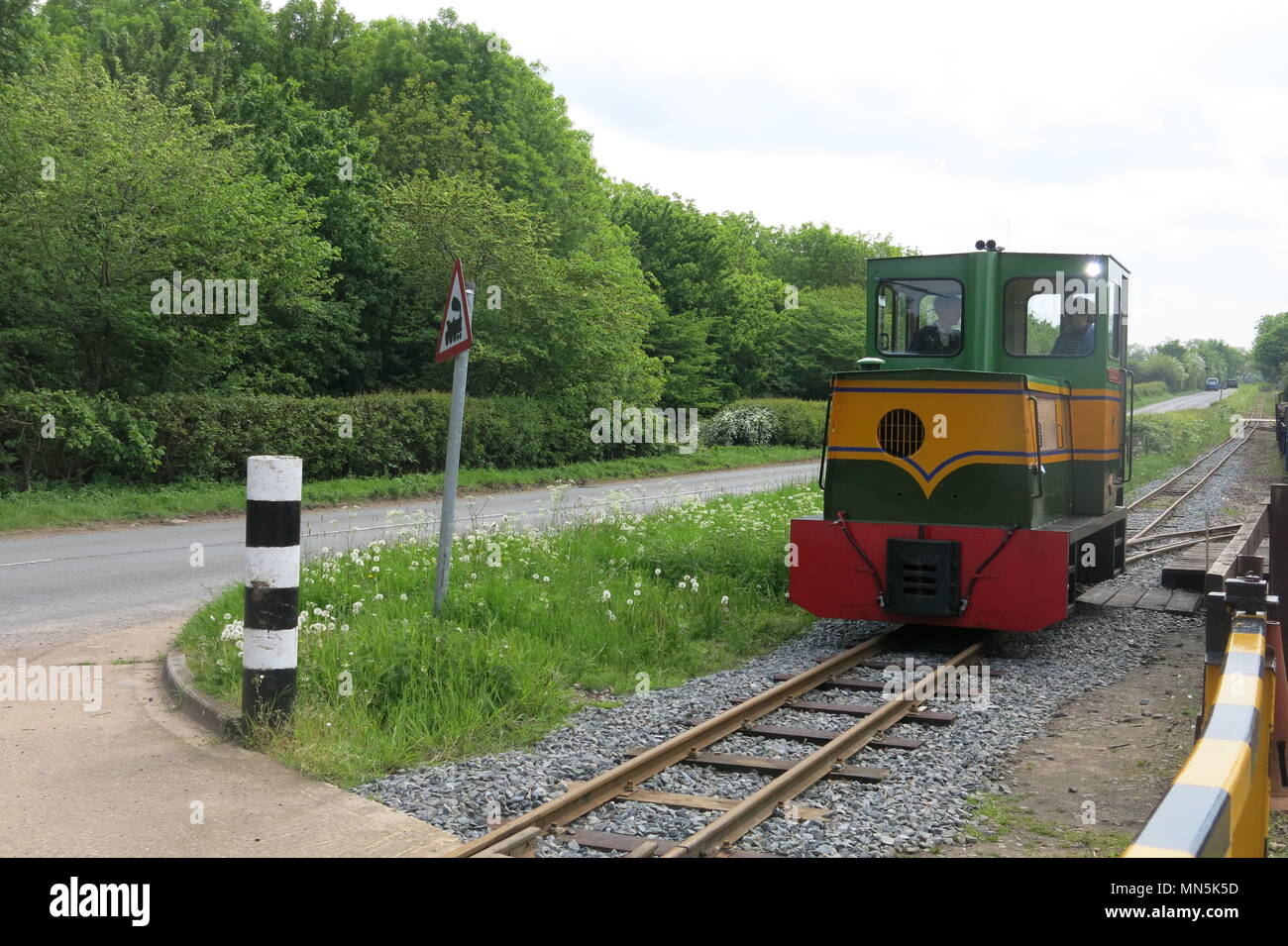 Beaudesert era il nome di un motore diesel che tirato i carrelli a Leighton Buzzard linea a scartamento ridotto su 13 Maggio 2018 Foto Stock