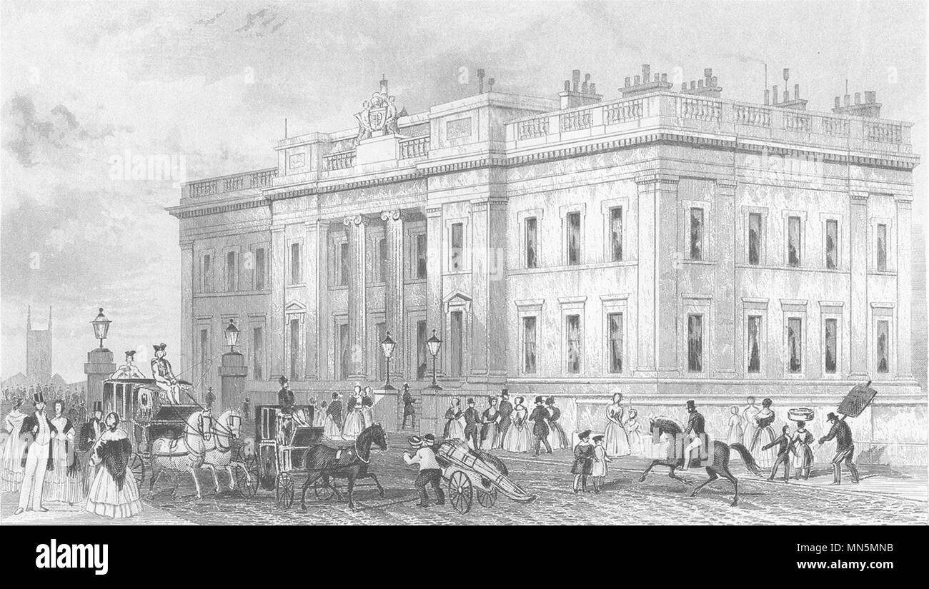 Città di Londra. Pescherie Hall. DUGDALE c1840 antica immagine di stampa Foto Stock