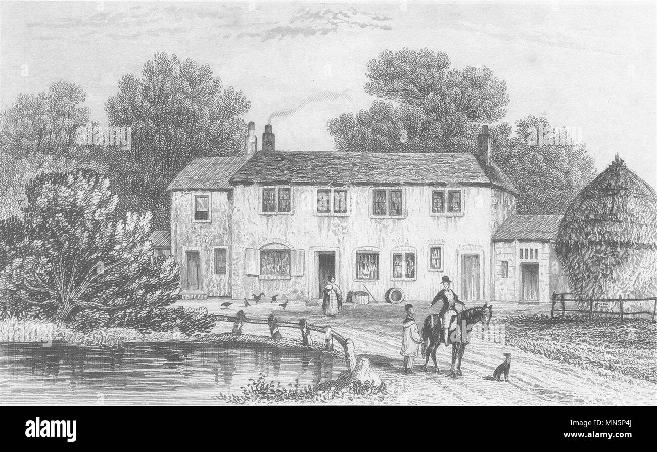 FARNHAM. Il luogo di nascita di William Cobbett. Surrey. DUGDALE c1840 stampa vecchi Foto Stock