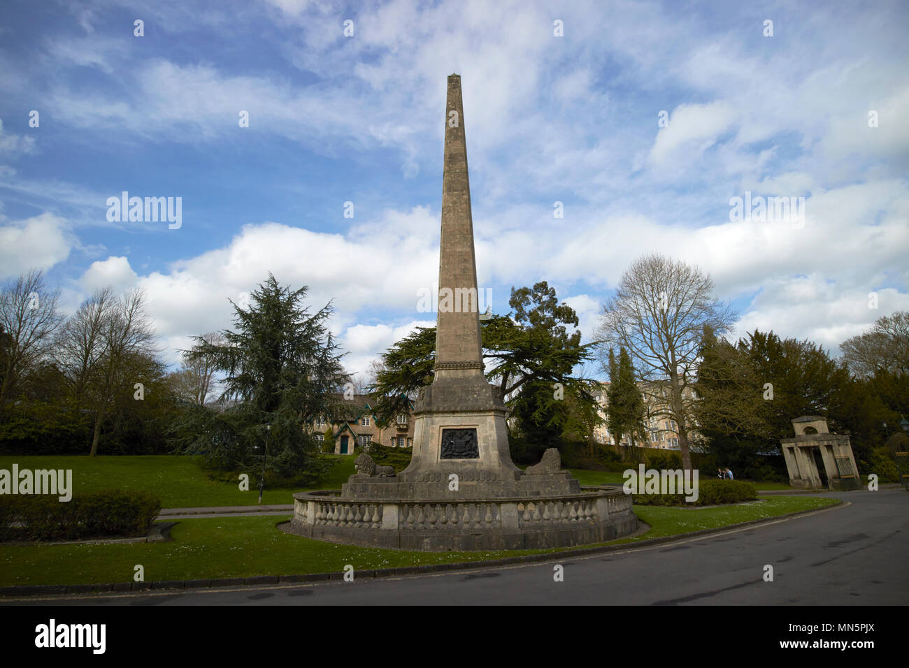 La colonna della vittoria nel Royal Victoria Park Bath England Regno Unito Foto Stock