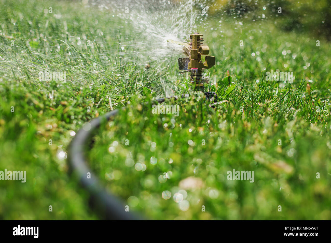 Sprinkler Per Prato Spike Base, Irrigatore Giardino Prati 0,5 Pollici Filettatura Femmina Lato Interfaccia Esterna Metallo Acqua Accessorio 360° Irrigazione Rotante Automatica Regolabile Irrigatori