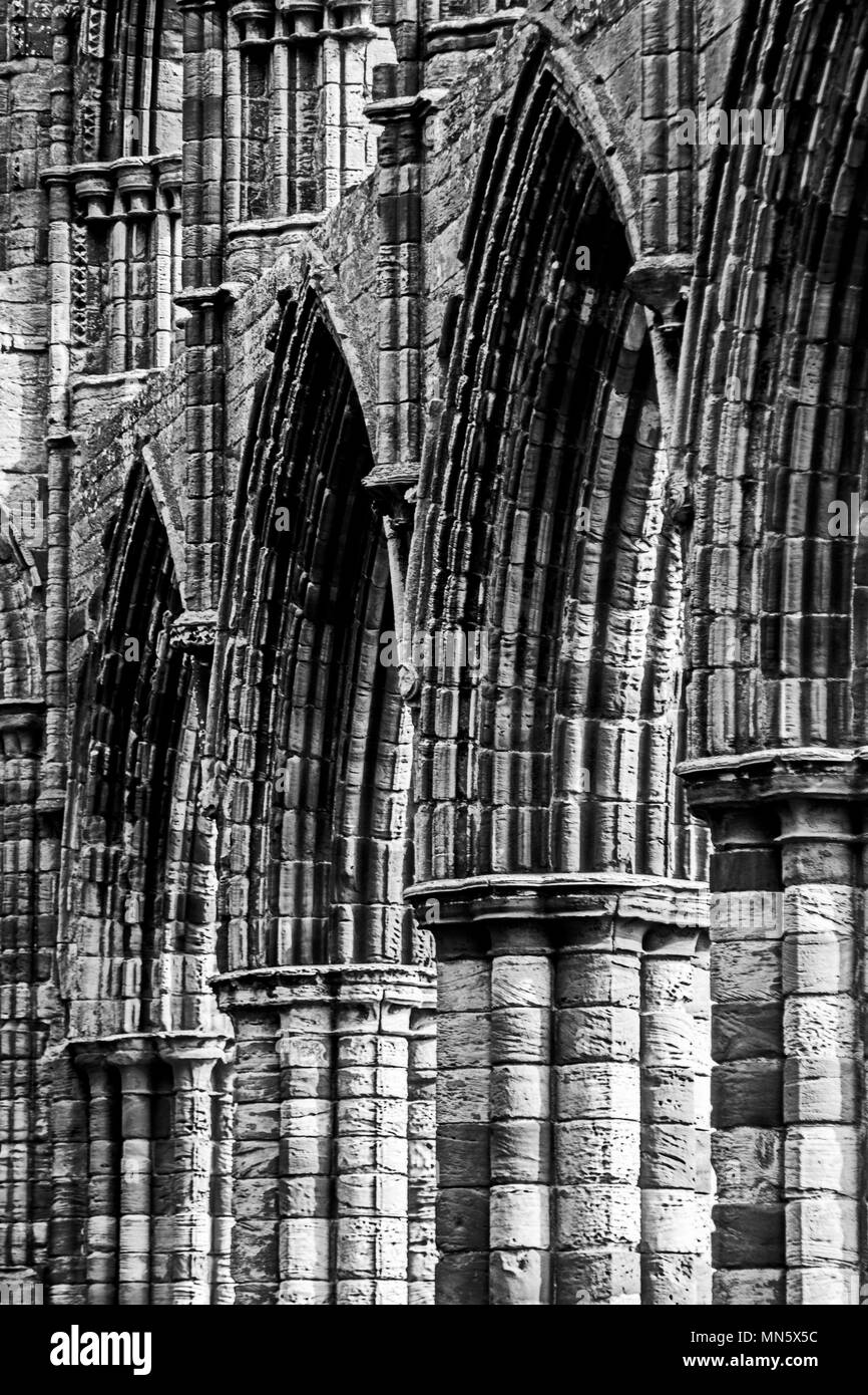 Rovinato Abbey archi Foto Stock