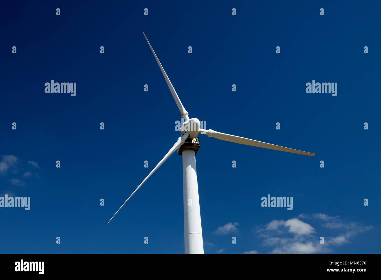 Turbina eolica a Penrhyddlan & Llidiartywaum Wind Farm vicino a Newtown Powys Galles,UK Foto Stock