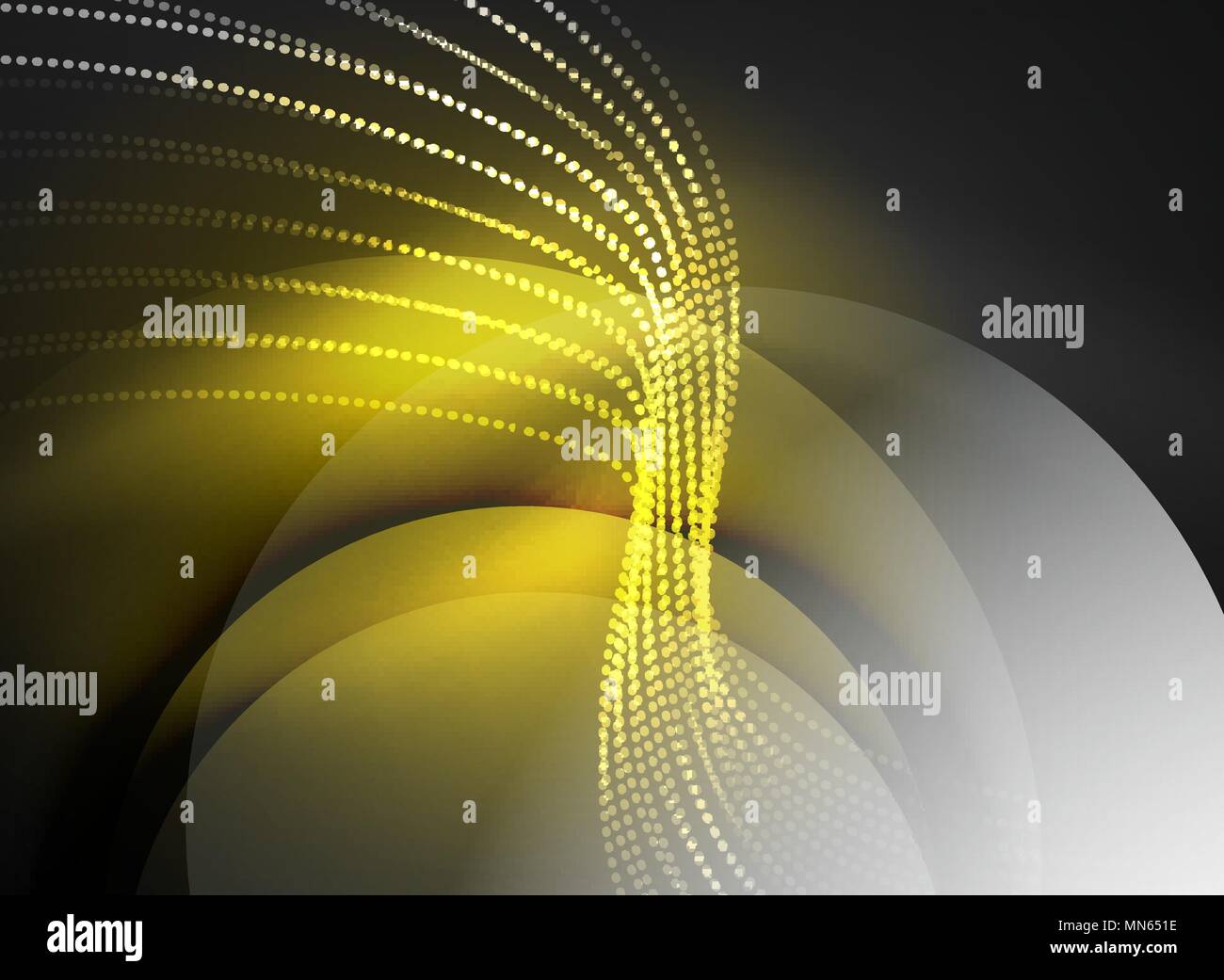 Incandescente onda creato con particelle sul colore scuro dello sfondo. Incandescente onda creato con particelle sul colore scuro dello sfondo. Vettore techno digitale illustrazione Illustrazione Vettoriale