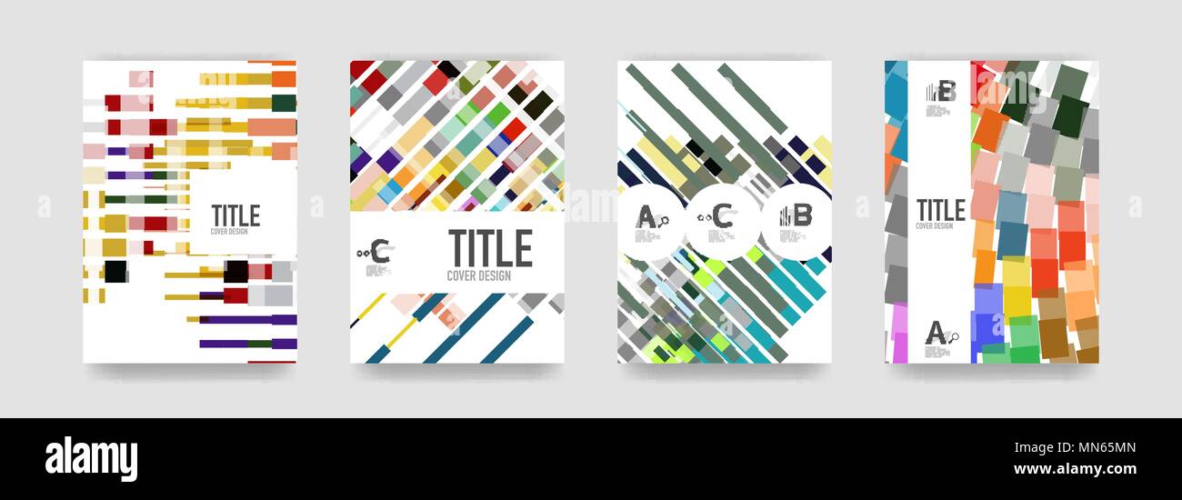 Set di copertina della brochure dei modelli. Serie di brochure del vettore i modelli di copertura Illustrazione Vettoriale