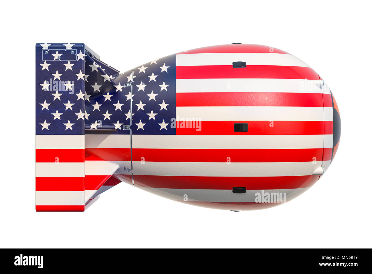 Stati Uniti d'America arma nucleare concetto, rendering 3D Foto Stock