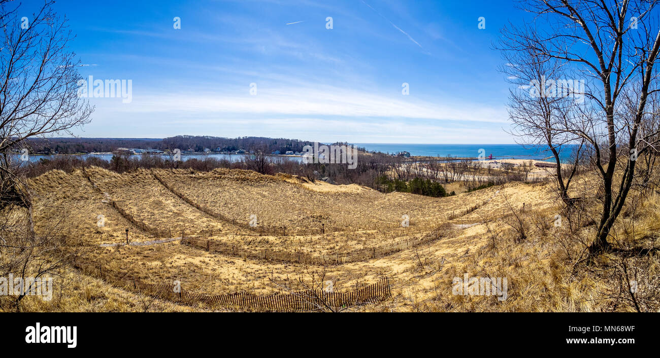 Vista da Mt. Pisgah - storica spiaggia di Ottawa, Olanda, Michigan Foto Stock