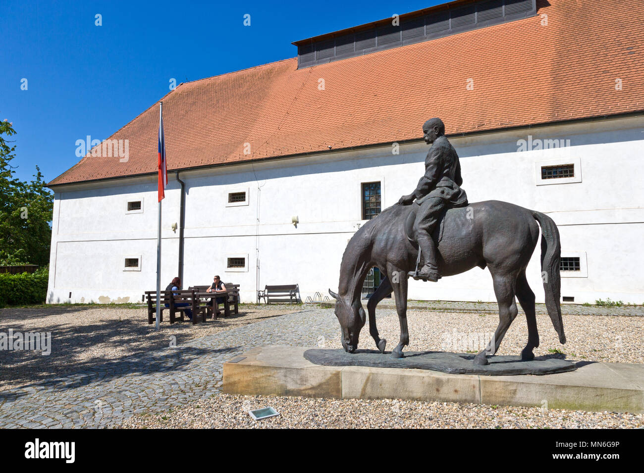 Muzeum T. G. Masaryka (barokní špýchar), Stredocesky kraj, Ceska republika / T.G. Museo Masaryk (barocco grange), Lany village, Boemia centrale, Czec Foto Stock