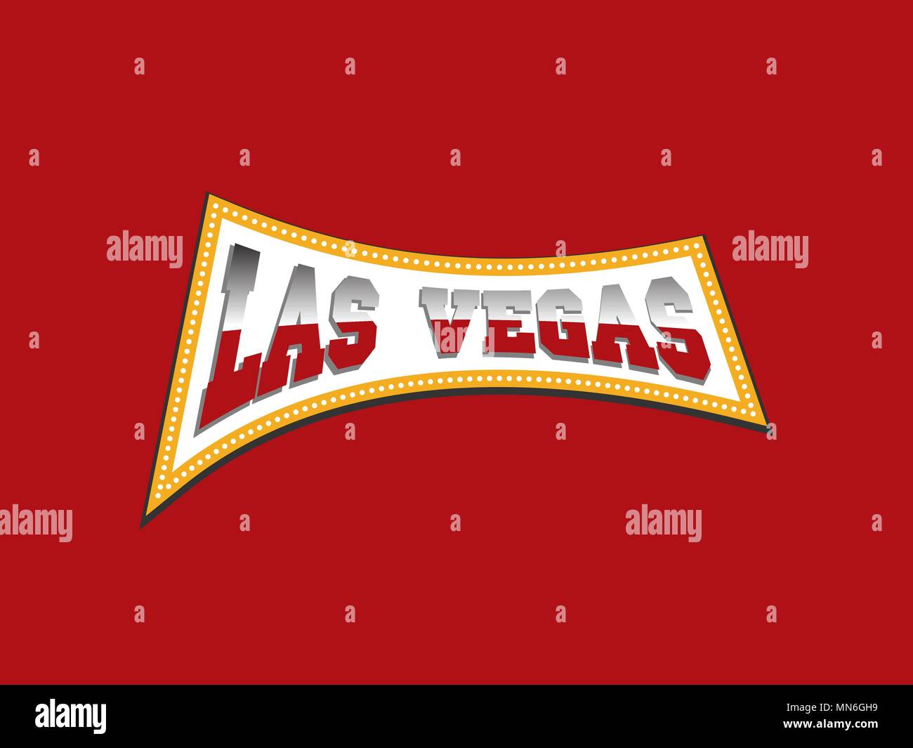 Benvenuti a Las Vegas City design illustrazione Illustrazione Vettoriale