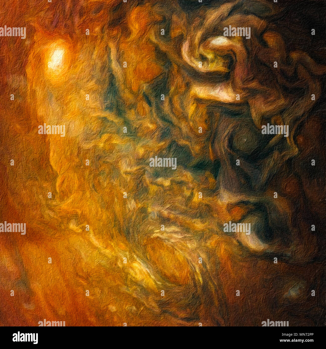 Abstract digital pittura di olio pieno di consistenza e colore brillante Foto Stock