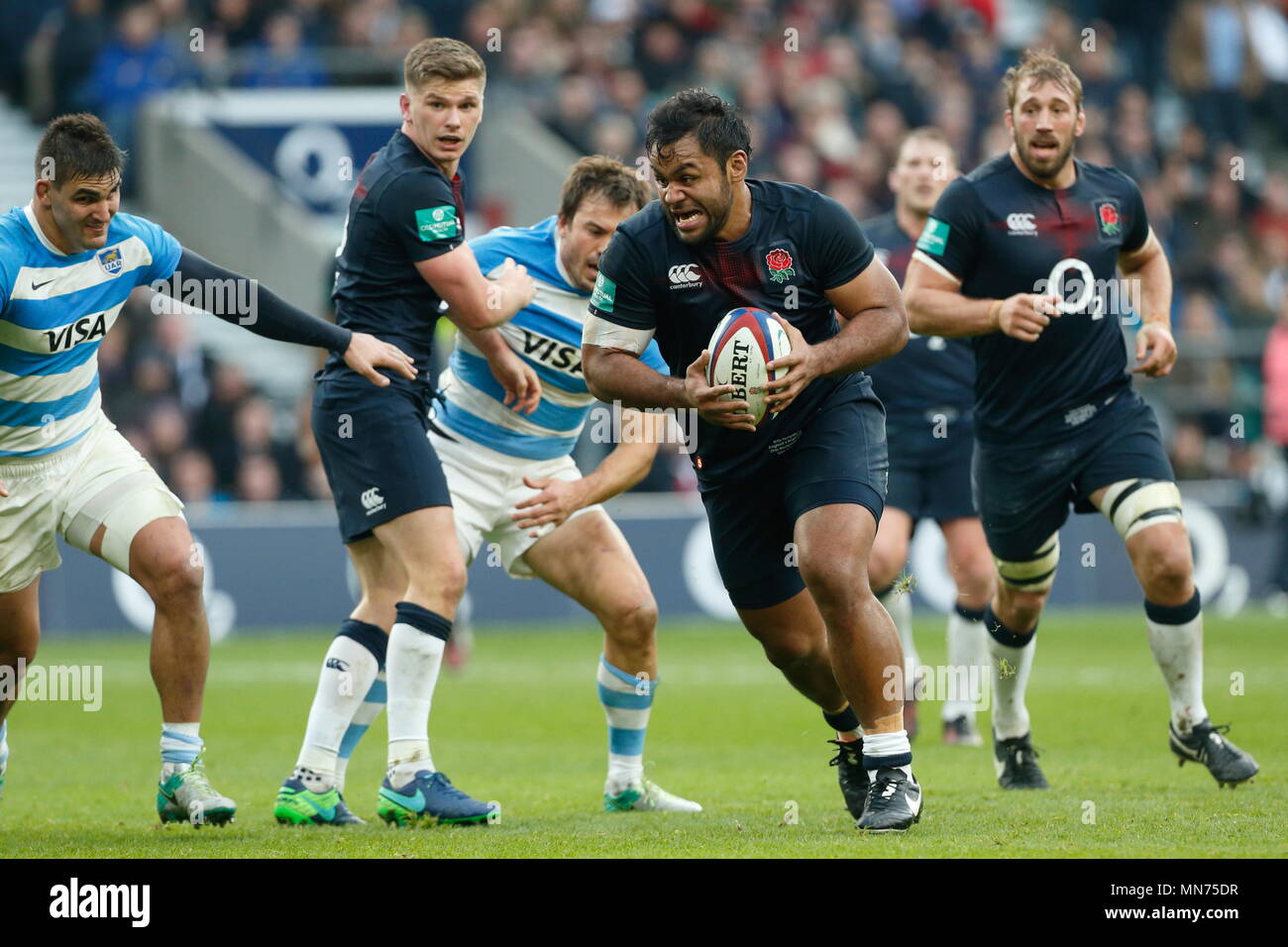 Londra, Inghilterra - novembre 26: Mako Vunipola di Inghilterra durante la partita tra Inghilterra e Argentina a Twickenham Stadium il 26 novembre 2016 a Londra, Inghilterra. Foto Stock