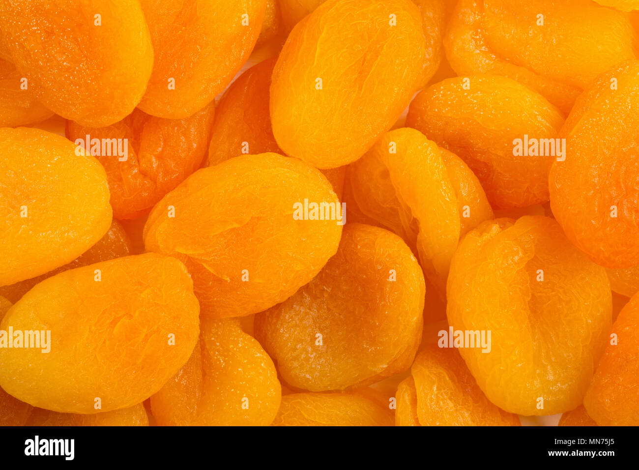 Cumulo di albicocche secche telaio di frutta il riempimento di sfondo Foto Stock